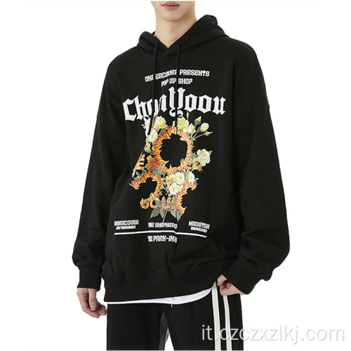 Fashion Brand Men's Vintage Alphabet Print Hoodie